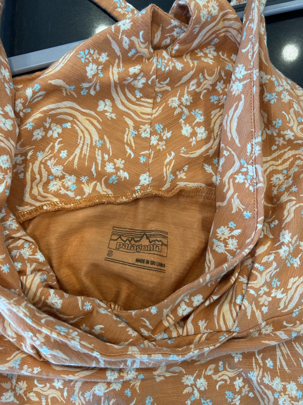 Patagonia Amber Dawn Dress Knee-Length Casual Organic Cotton Toasted Peach Small - Picture 8 of 9